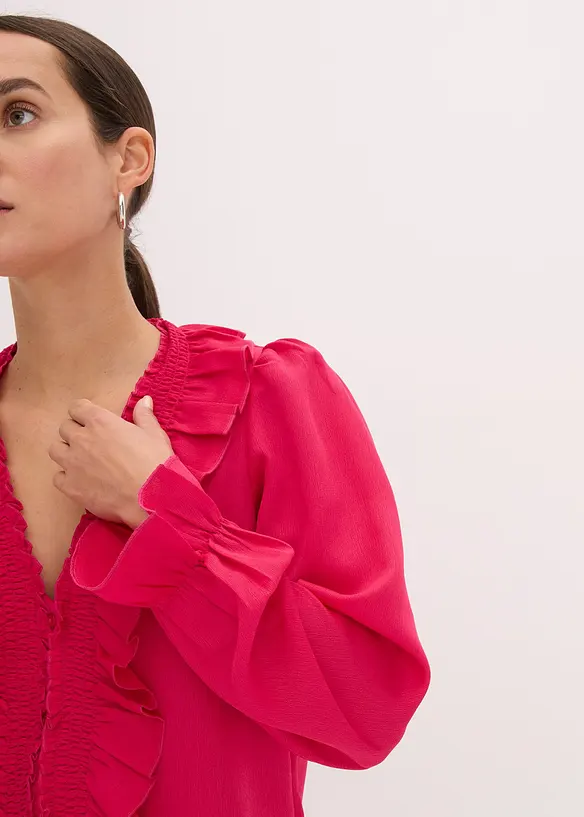 Bluse mit Volants, bonprix