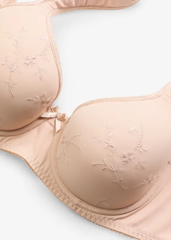 Soutien-gorge à coques et bonnets brodés, bonprix