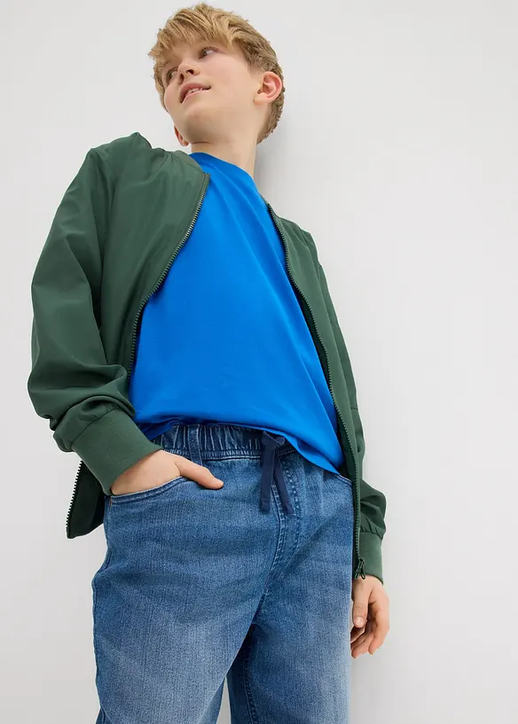 Schlupf-Jeans-Longbermuda, Slim Fit, bonprix