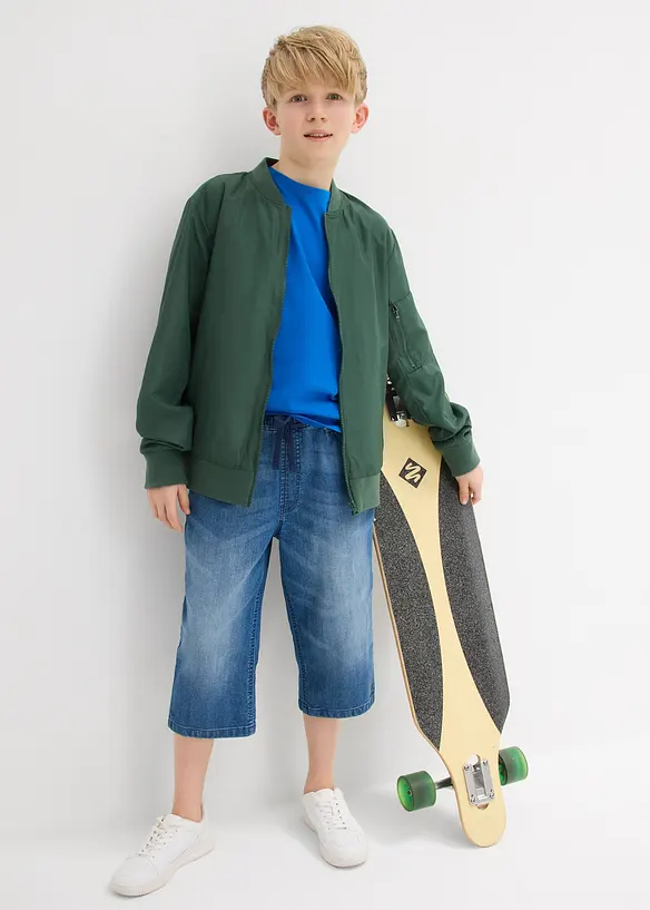 Schlupf-Jeans-Longbermuda, Slim Fit, bonprix