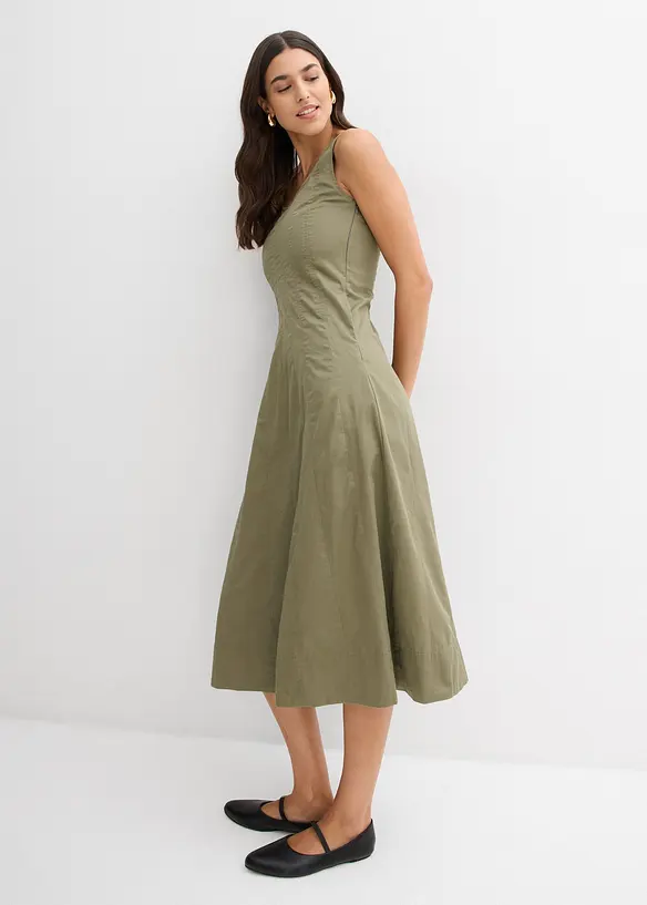 Midikleid mit vertikalen Nähten, bonprix