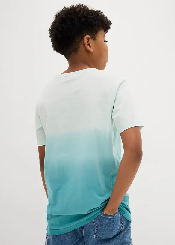 T-Shirt mit Farbverlauf aus reiner Bio-Baumwolle, bonprix