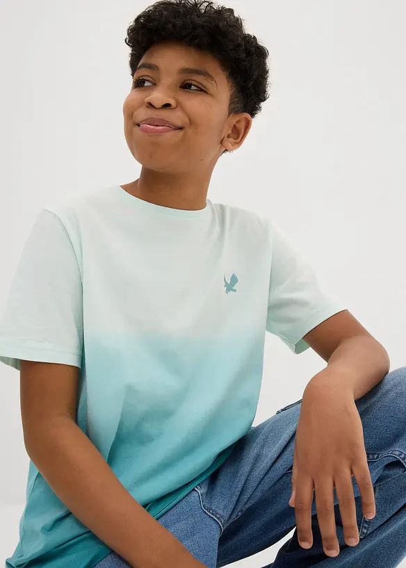 T-Shirt mit Farbverlauf aus reiner Bio-Baumwolle, bonprix