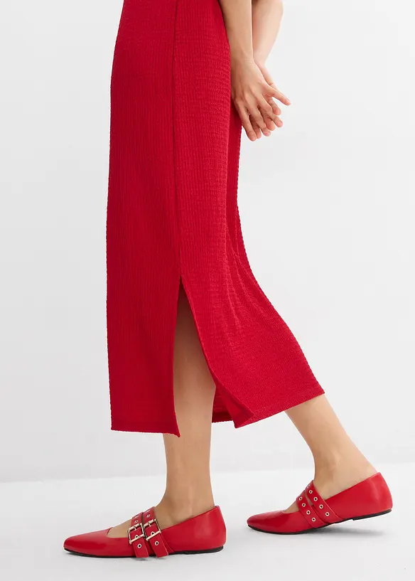 Robe à bretelles réglables en crêpe extensible, bonprix