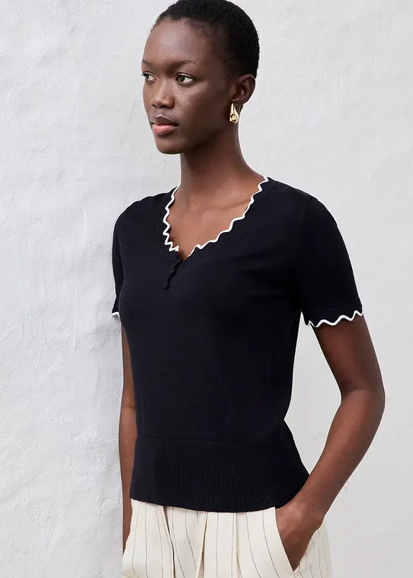 Pull coton et soie, bonprix