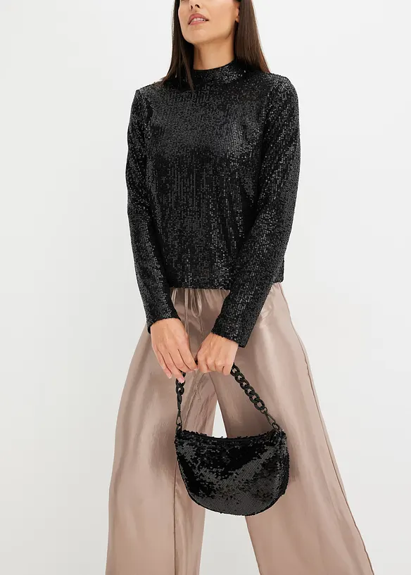 Schlupfbluse mit Pailletten, bonprix