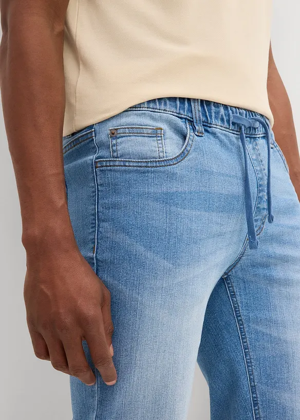 Bermuda léger en jean et molleton, Regular, bonprix