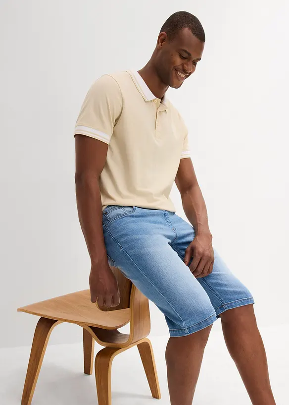 Bermuda léger en jean et molleton, Regular, bonprix