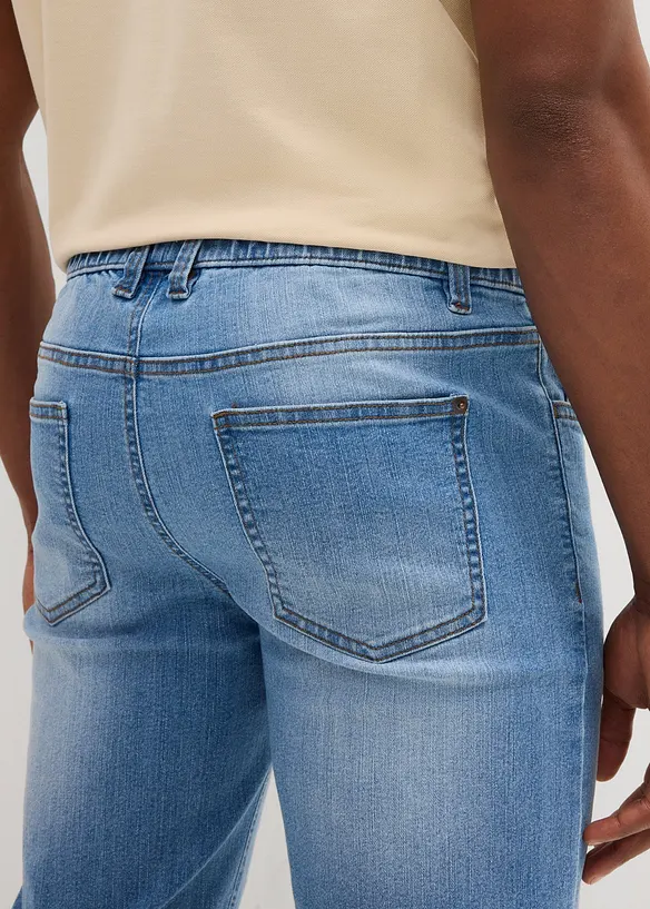 Bermuda léger en jean et molleton, Regular, bonprix