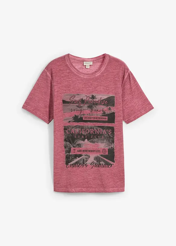 T-shirt aspect délavé en coton, bonprix