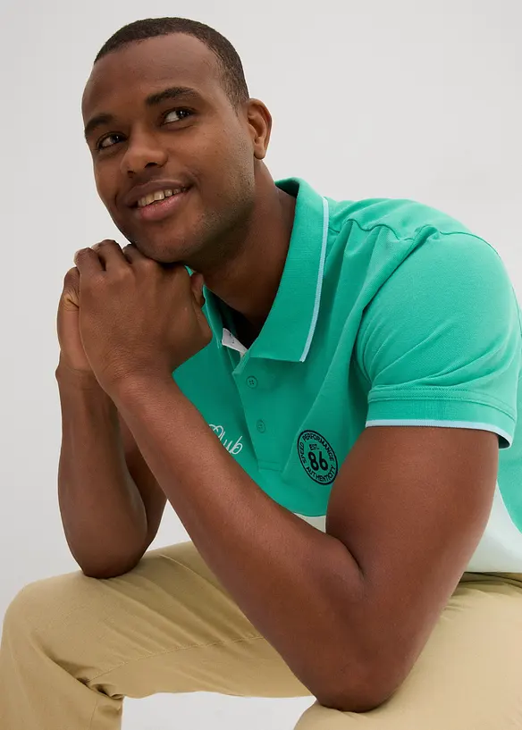 Polo en maille piquée 100% coton, bonprix