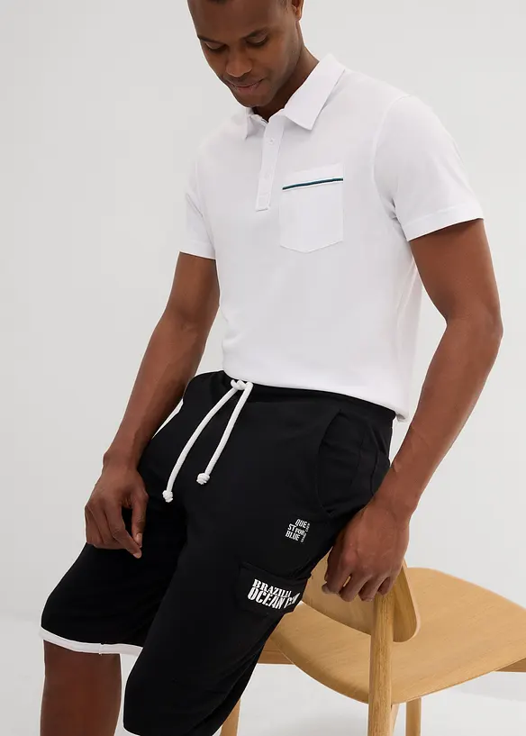Bermuda long en molleton, poche cargo, bonprix