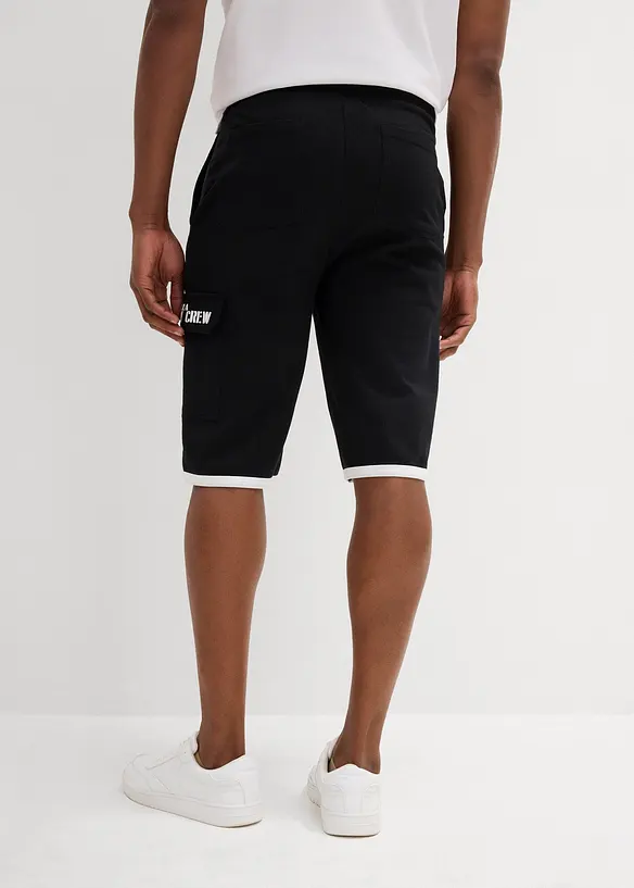 Bermuda long en molleton, poche cargo, bonprix