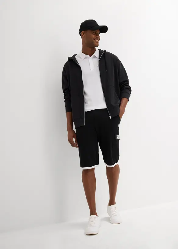 Bermuda long en molleton, poche cargo, bonprix