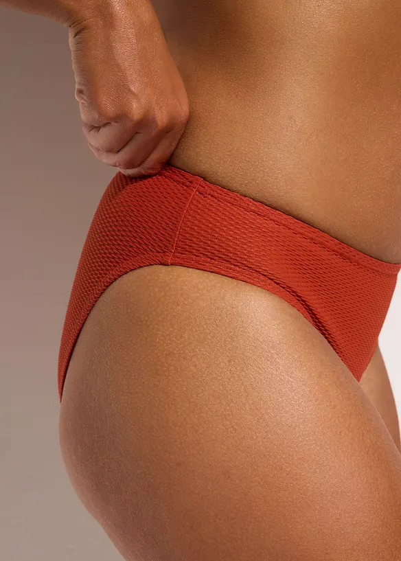 Bikini dos nu (ens. 2 pces) en matière texturée, bonprix