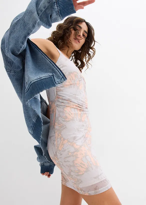 Robe en jersey et mesh, bonprix