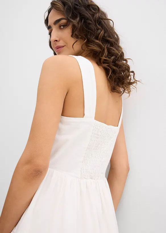 Minikleid aus luftigem Leinen-Mix, bonprix