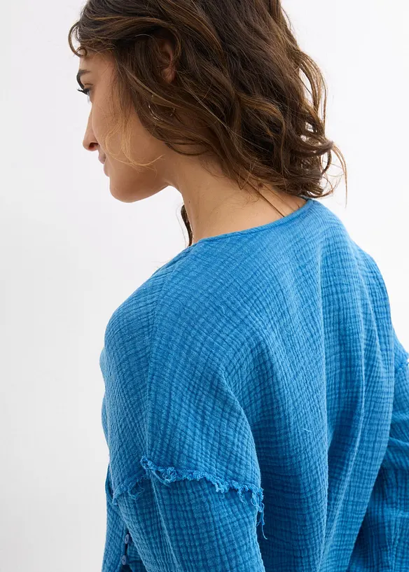 Blouse cache-cœur 100% coton, bonprix
