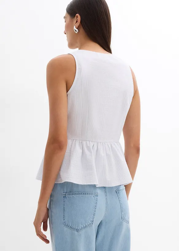 Blouse sans manches rayée, bonprix