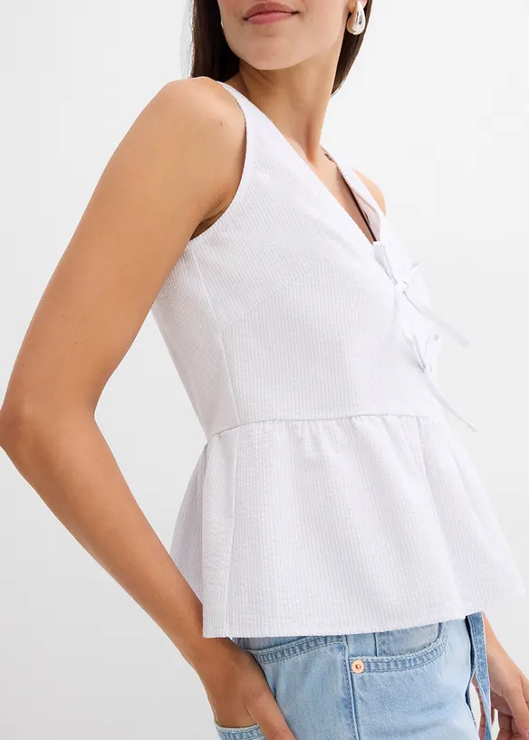 Blouse sans manches rayée, bonprix