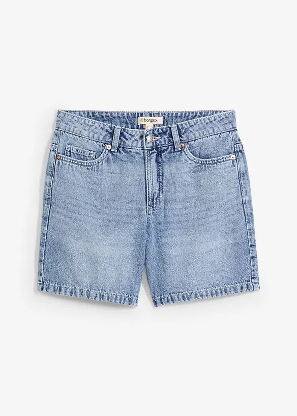 Jeans-Bermuda Mid Waist, Low Stretch, bonprix