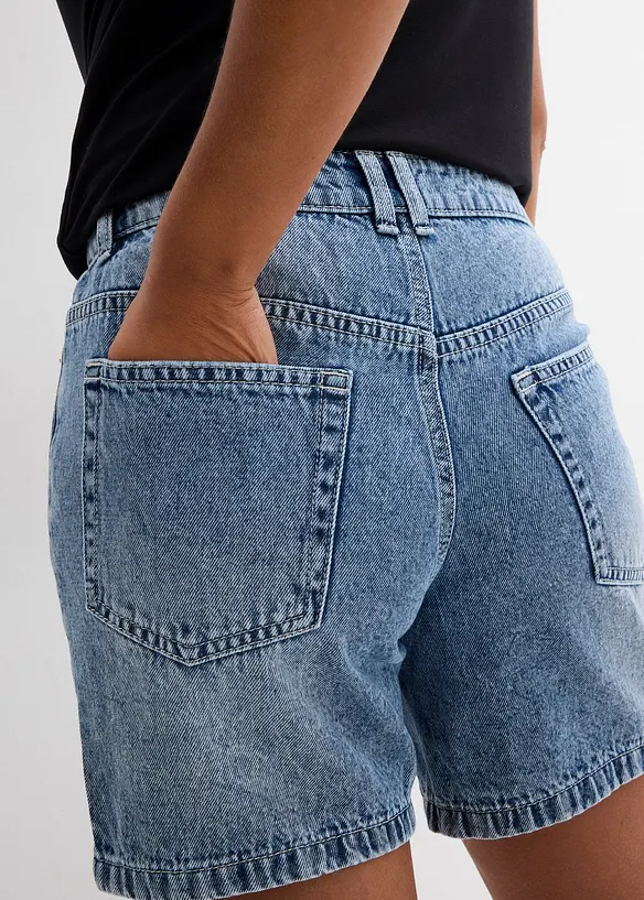 Jeans-Bermuda Mid Waist, Low Stretch, bonprix
