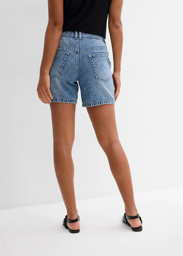 Jeans-Bermuda Mid Waist, Low Stretch, bonprix