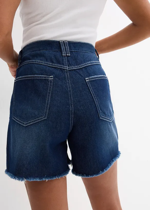Short en jean taille haute, peu stretch, bonprix