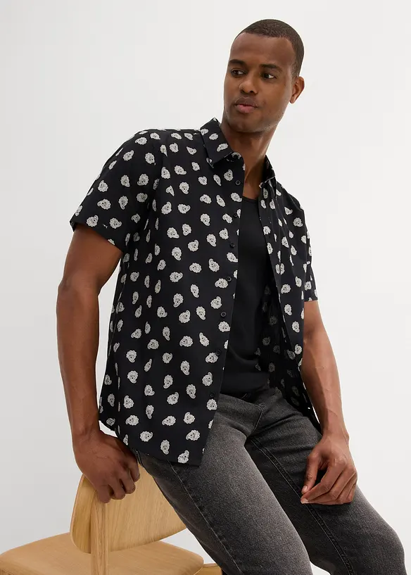 Chemise manches courtes, 100% coton, bonprix