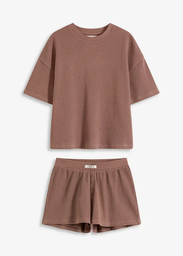 Ensemble short d’intérieur en jersey gaufré, bonprix