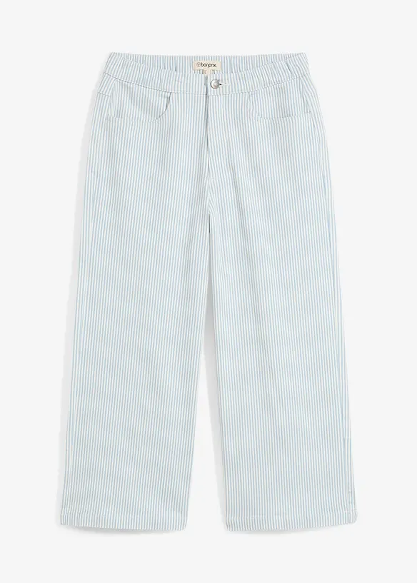 Pantalon en twill à taille élastiquée, bonprix