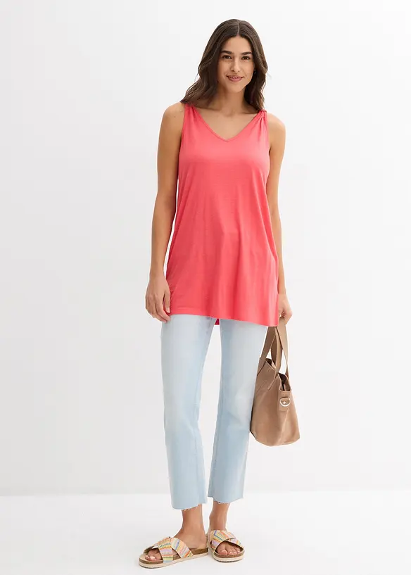 Long débardeur en viscose et lin, bonprix