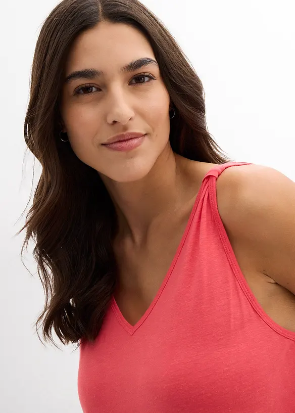 Long débardeur en viscose et lin, bonprix