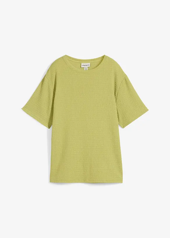 T-shirt en crêpe gaufré, bonprix