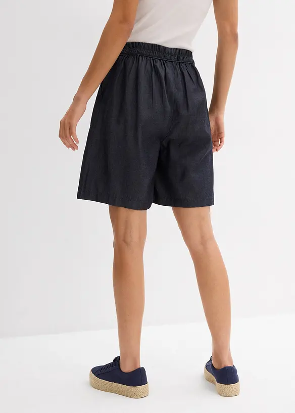 Short à taille élastiquée, avec du lin rafraîchissant, bonprix