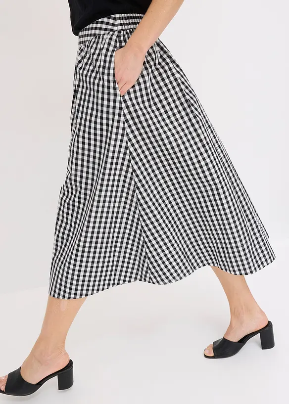 Jupe midi 100% coton, bonprix