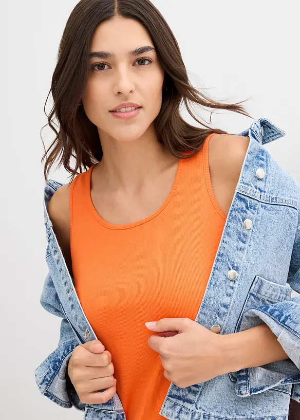 Robe débardeur en coton extensible, bonprix