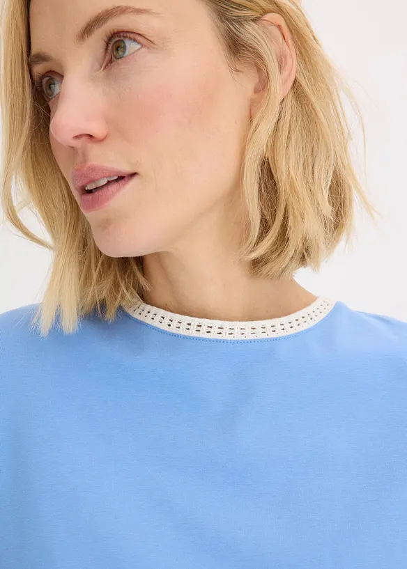 Shirt mit Spitzenborte, bonprix