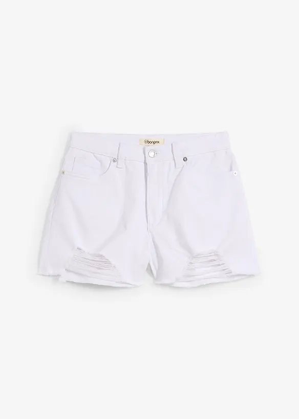 Short taille haute en twill, bonprix