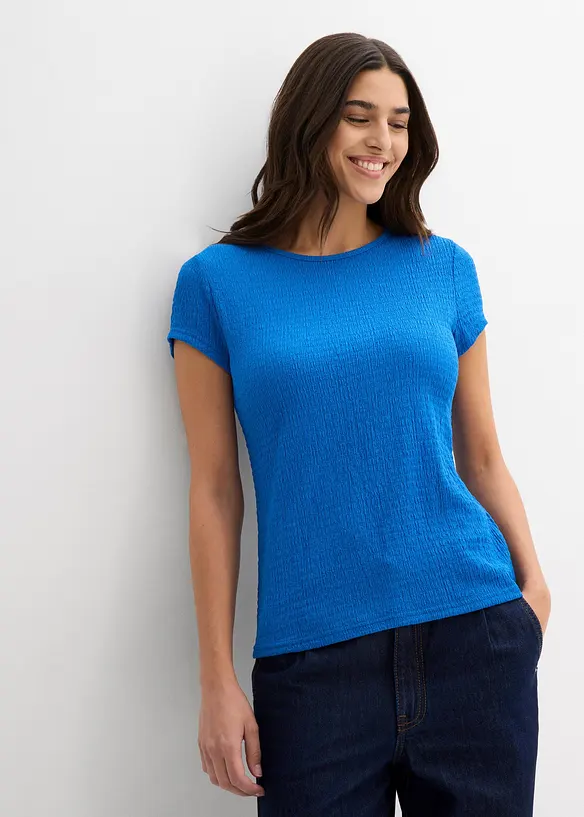 T-shirt en crêpe texturé, bonprix