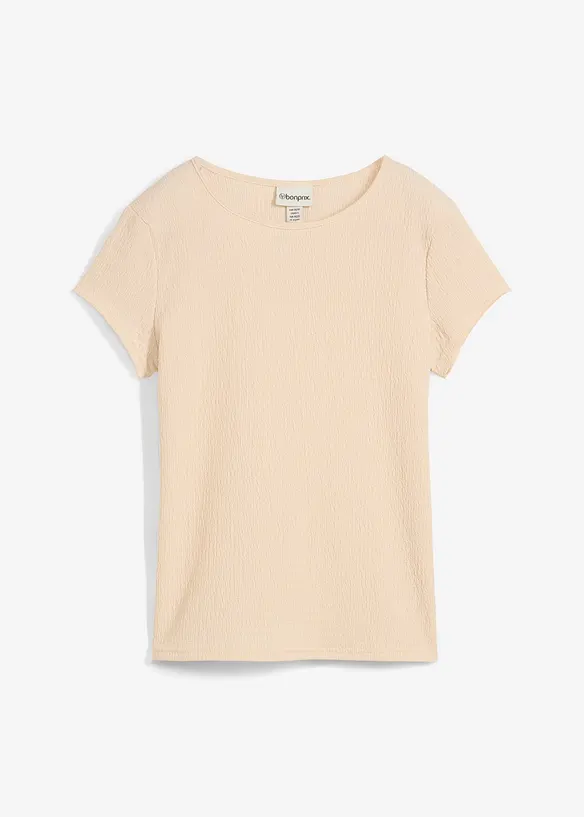 T-Shirt aus strukturiertem Crêpe, bonprix