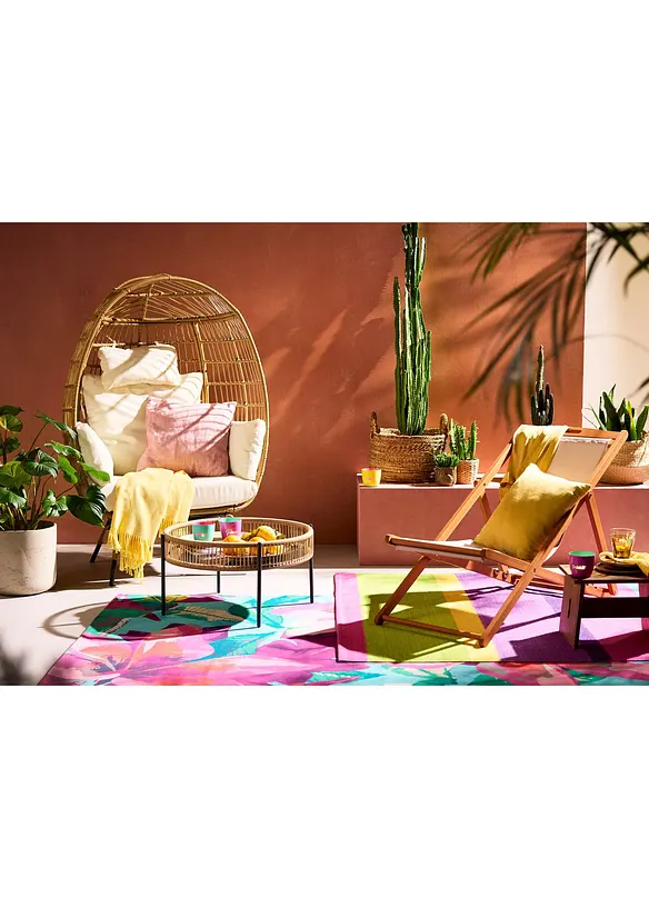 In-und Outdoor Teppich mit Blumenmotiv, bonprix