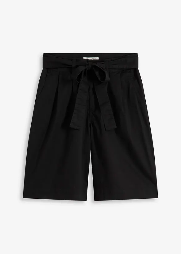 Twill-Shorts mit Bindegürtel, bonprix
