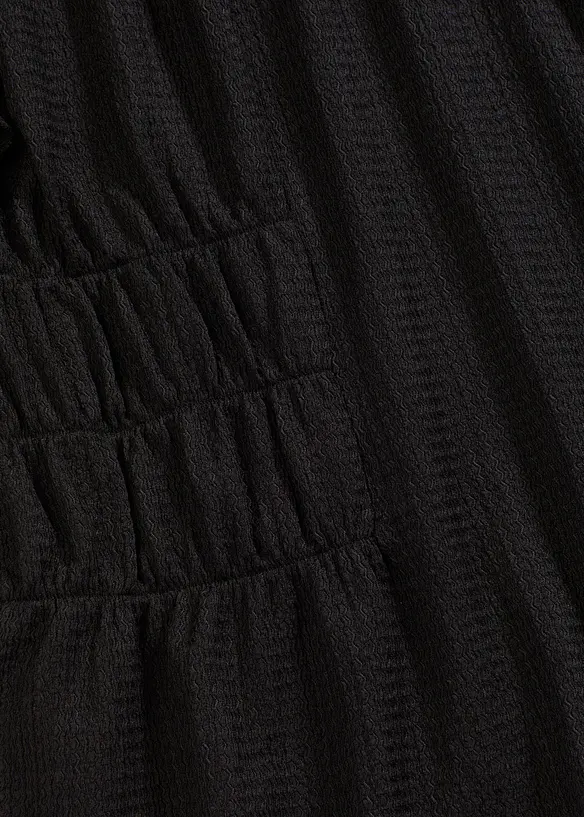 T-shirt en jersey crêpe avec smocks, bonprix
