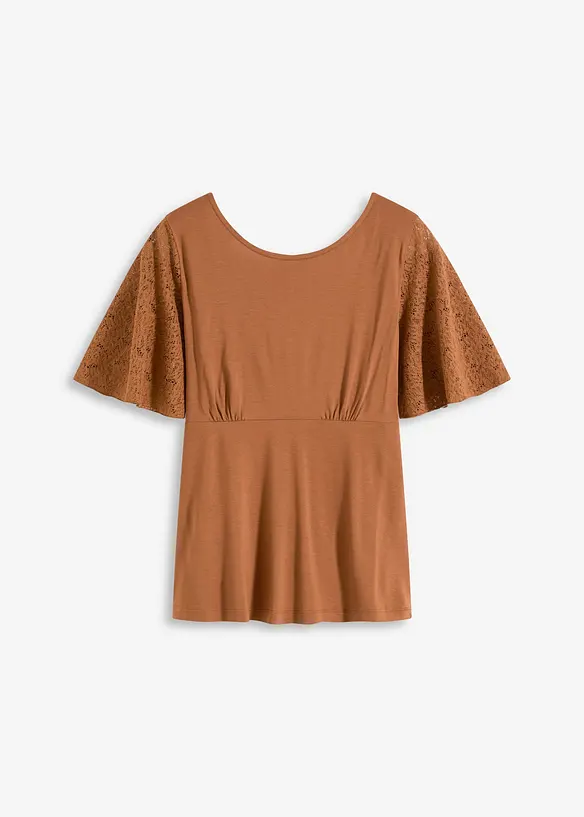 T-shirt à manches en dentelle, bonprix