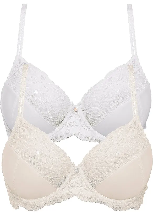 BH mit feiner Spitze (2er Pack), bonprix