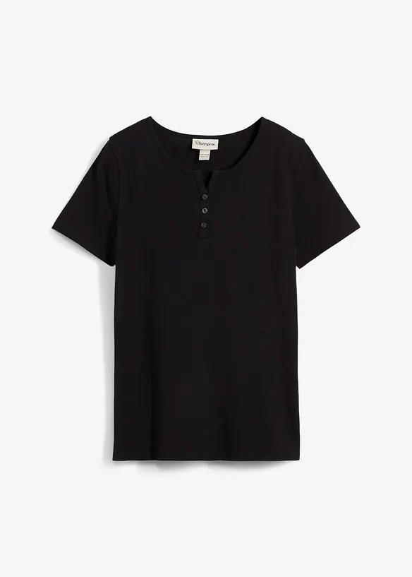Henleyshirt aus reiner Bio-Baumwolle, bonprix