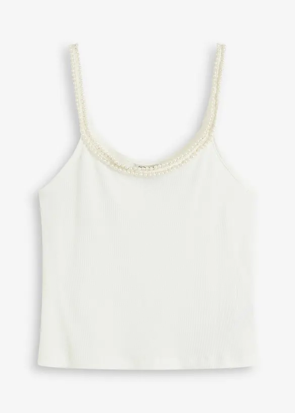 Top fines bretelles avec détail bijou, bonprix