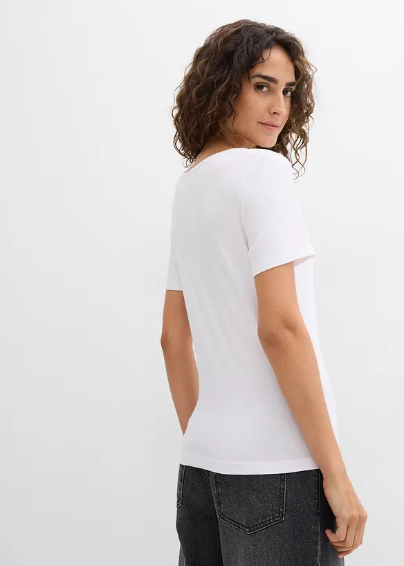 T-Shirt aus softer Viskose (2er Pack), bonprix
