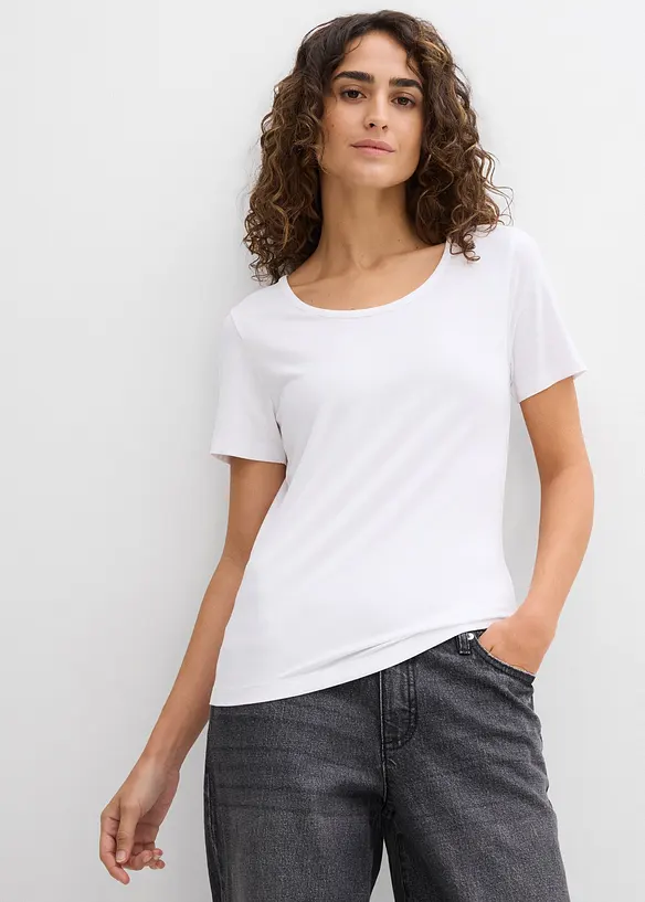 T-Shirt aus softer Viskose (2er Pack), bonprix